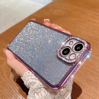 เคสโทรศัพท์มือถือ TPU แต่งกลิตเตอร์ หรูหรา สําหรับ Iphone 13 12 11 Pro Max Xs Max Xr X 8 7Plus