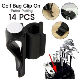 [11GOLF]  รหัสสินค้า Clip On001 Golf Bag Clip On Putter Clamp Holder Putting Organizer Club Ball Marker [14ชิ้น/SET]