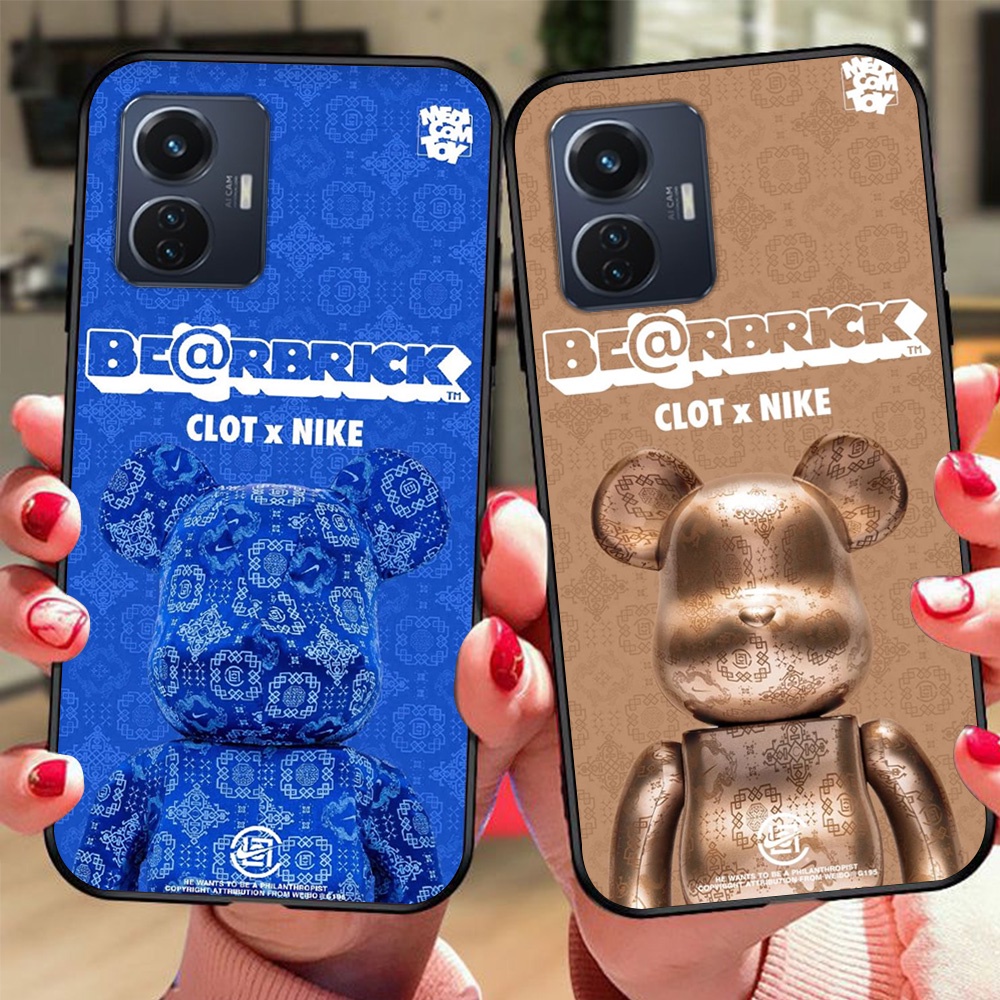 เคสโทรศัพท์สําหรับ vivo y55 2022 4g / vivo y55 2022 5g พิมพ์หมี kaws be@rbrick clot x nike
