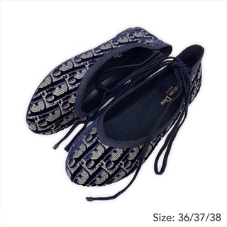 ถูกที่สุด ของแท้ 100% DIOR POÈME LACED BALLERINA FLAT