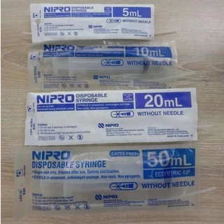 Syringe Nipro ไซริงค์ นิโปร 5ml 10ml 20ml 50ml (ไม่มีเข็ม)