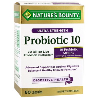 Natures Bounty, Ultra Strength Probiotic 10, 60 Capsules