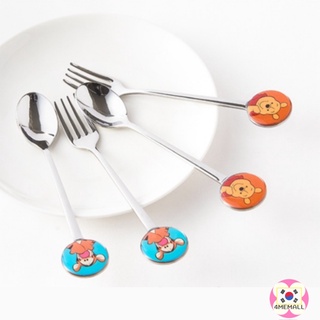 [Daiso Korea] Disney Winnie the Pooh Stainless Tea Spoon, Tea Fork Pooh Goods