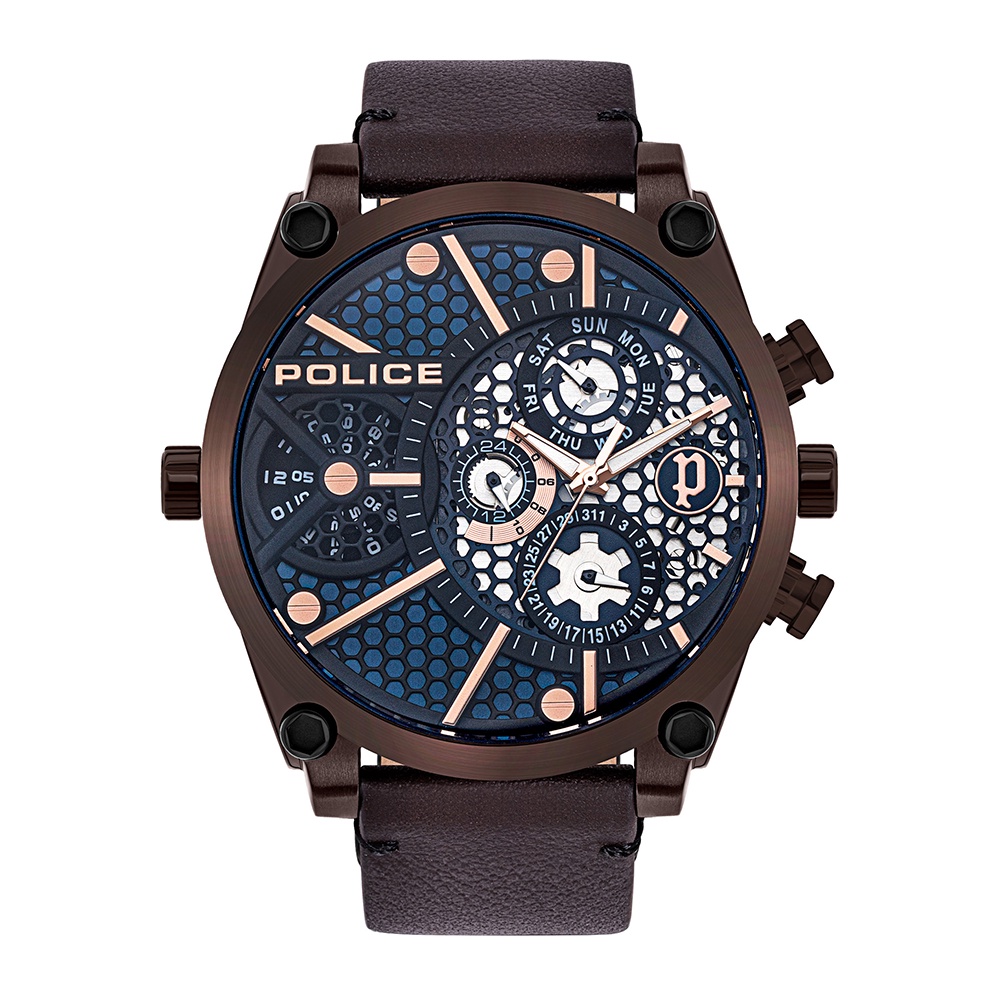 (ของแท้ประกันช้อป) POLICE นาฬิกาข้อมือ POLICE Multifunction รุ่น Vigor PL-15381JSBZ/03 นาฬิกาข้อมือผ