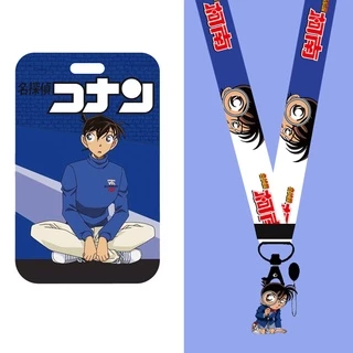 ซองใส่บัตรนักสืบโคนัน 2 ช่อง พร้อมเชือกคล้อง ยืดหดได้ สําหรับบัตรประจําตัวประชาชน บัตรนักเรียน Pemegang Teg Nama