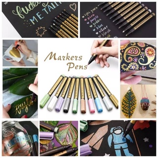 Markers Metallic Pens ปากกาสีเมทัลลิค 10สี