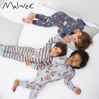 Malwee for boy ชุดนอนเด็ก 2-7 ขวบ แขนยาว ขายาว ผ้ายืด