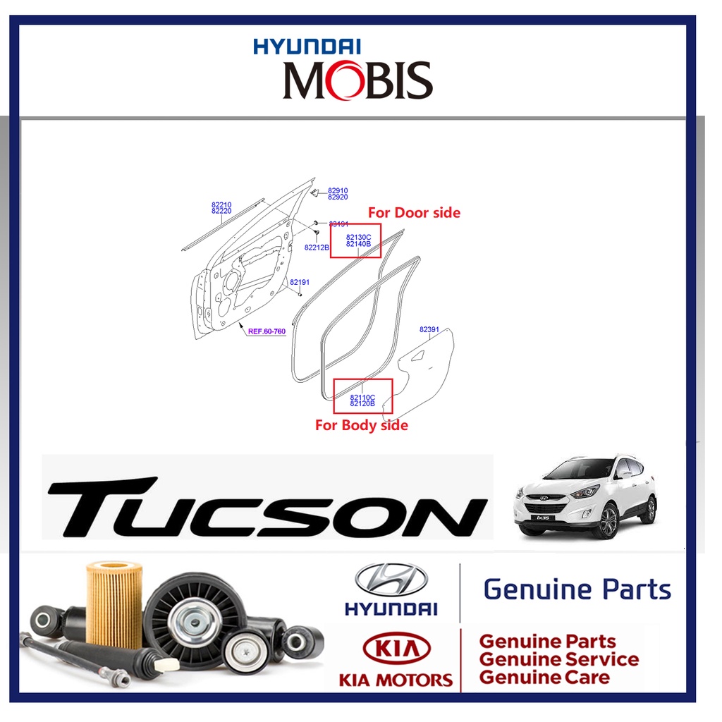 ยางประตู / ยางร่างกาย / ประตู WEATHER STRIP / BODY WEATHER STRIP HYUNDAI TUCSON LM 2010-2013