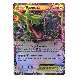Rayquaza EX XY66 เรย์ควาซา Pokemon Matt Card ภาษาอังกฤษ
