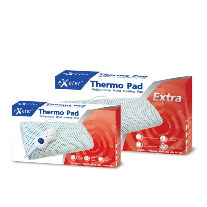 แผ่นให้ความร้อนด้วยไฟฟ้า EXETER THERMO PAD EXTRA บรรเทาอาการปวด และเพิ่มการไหลเวียนโลหิต มี 2 ขนาด 30x45cm/40x60cm