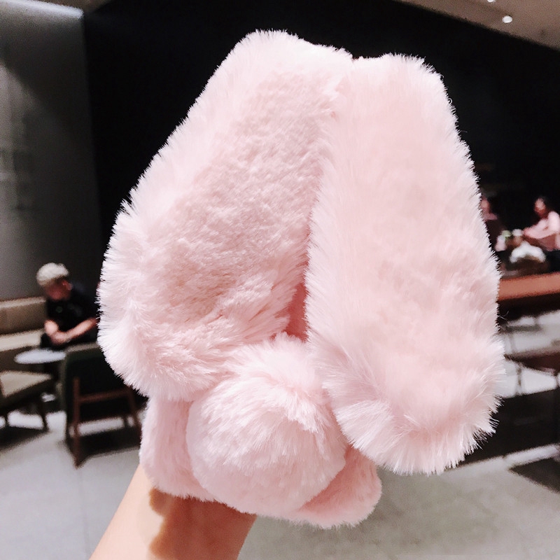 เคสโทรศัพท์มือถือ ผ้ากํามะหยี่ขนนิ่ม ปิดด้านหลัง แต่งตุ๊กตากระต่ายน่ารัก ให้ความอบอุ่น แฟชั่นฤดูหนาว สําหรับ Huawei Mate 10 Pro P40 Lite Honor V30 Pro 9A Nova 7i 6