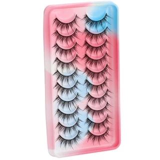 จัดส่งจากประเทศไทยBLOOMZO 10 คู่คอสเพลย์ Lashes Wispy Natural Cat-Eye แต่งหน้า Dramatic Fairy Clusters อะนิเมะ Lashes