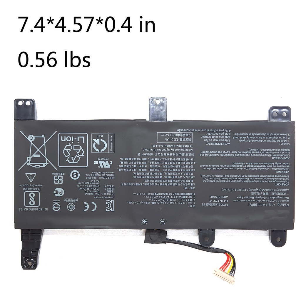 Genuine al 66Wh C41N1731 C41N1731-2 Laptop Battery For ASUS ROG Strix G17 G712 G731 SCAR 17 G732 Gl7