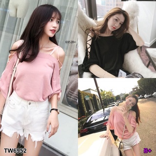 👗Pfashion [ส่งไว!!🚛] P6952 เสื้อไหมพรมแต่งริบบิ้น Silk blouse with ribbon