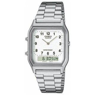 ﻿Casio นาฬิกาข้อมือผู้ชาย สายสแตนเลส รุ่น AQ-230A-7BMQ - Silver