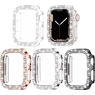 เคสกันชนหน้าจอ ประดับเพชร สําหรับ Apple Watch Series 8 7 6 5 4 3 SE iWatch 38 มม. 40 มม. 42 มม. 44 มม. 41 มม. 45 มม.