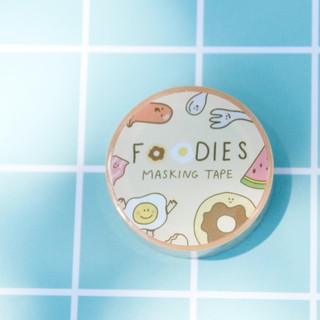 Masking Tape วาชิเทป [ขนาด 1.5 cm]  ลาย Foodies