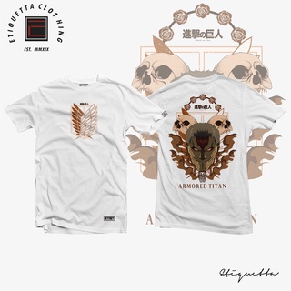 Attack on Titan - Armored Titan ฤดูร้อนแขนสั้นเสื้อยืดการ์ตูนญี่ปุ่นอะนิเมะหลวมป่าคู่รักชายและหญิงสามารถสวมใส่ได้