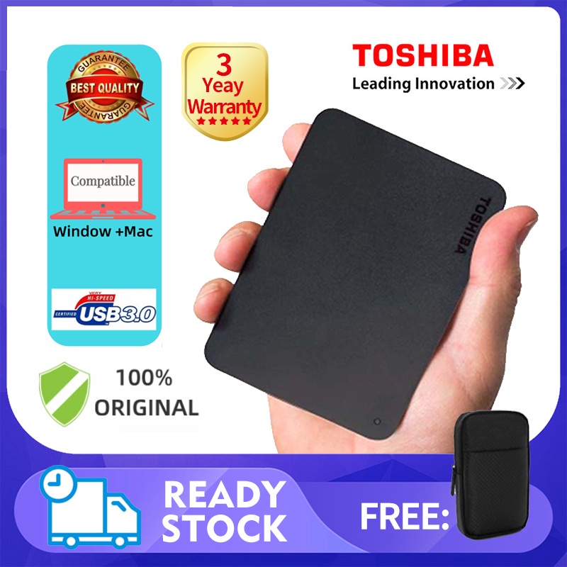 hot！FREE +READY Stock 100% original Toshiba A3 External Hard Drive Disk 500GB 2.5  USB 3.0 Hard