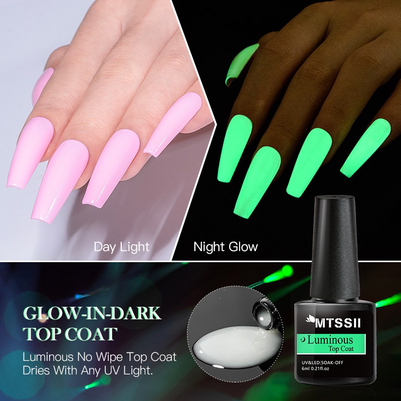 MTSSII ยาทาเล็บเจล เรืองแสงในที่มืด 6 มล. DIY