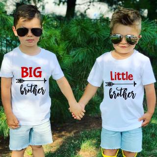 ✧✧เสื้อยืดแขนสั้น พิมพ์ลาย Little Big Brother แฟชั่นฤดูร้อน สําหรับครอบครัว