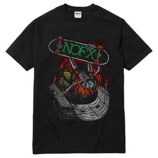 T-shirt  เสื้อยืด พิมพ์ลาย Rare Nofx Band Skeatboard Gildan สําหรับผู้ชายS-5XL