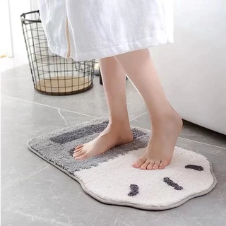 Goody Home พรมเช็ดเท้า ขนาด 40*60 Cm. นุ่มสบาย มีแผ่นตาข่ายกันลื่นด้านล่างของพรม