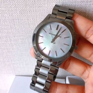 MK3413  42mm. MK Slim Runway Grey Dial Gunmetal-plated Ladies Watch ถึงไทยแล้วนะคะ สวยเก๋มาก