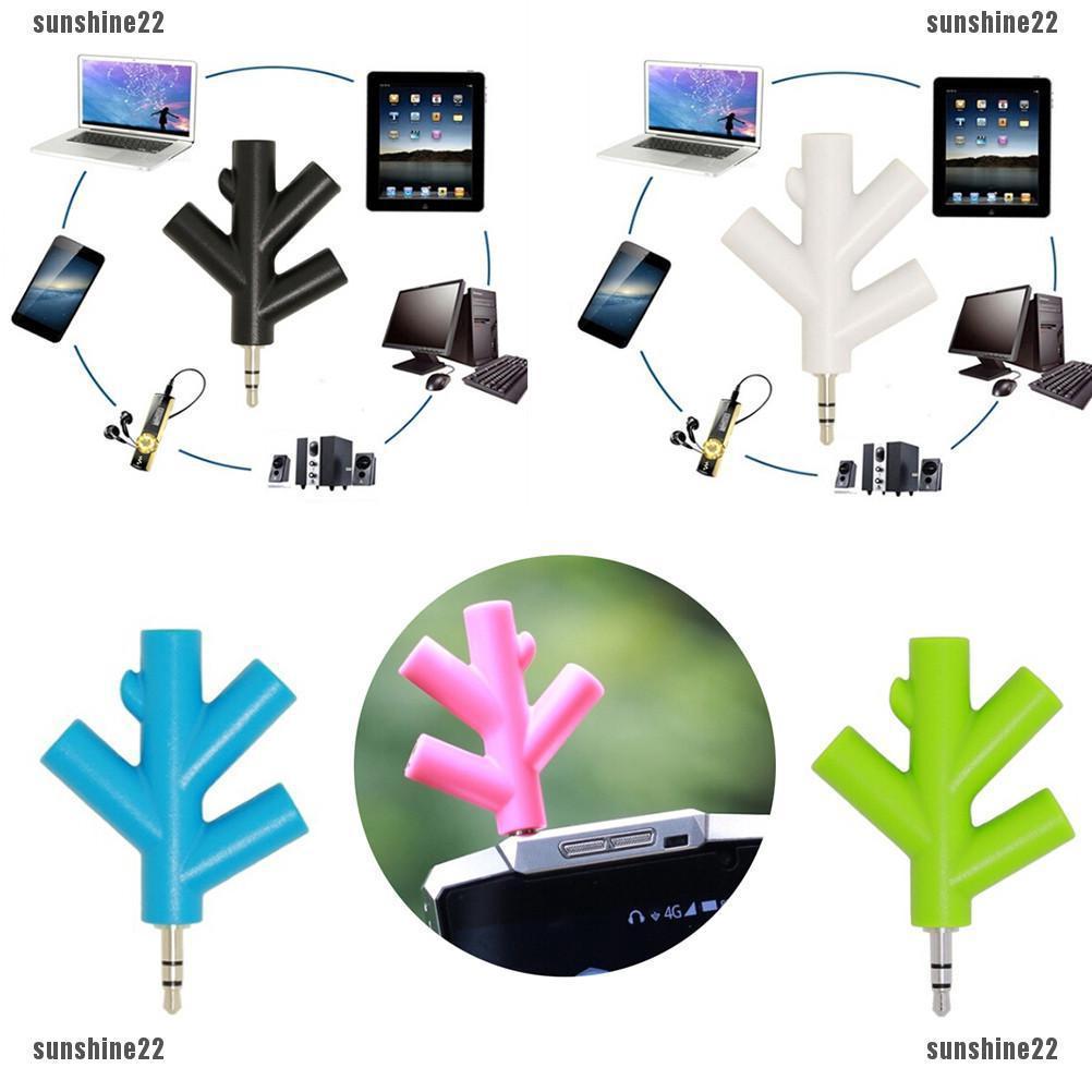 4 in1 อะแดปเตอร์แยกเสียงสเตอริโอ สําหรับโทรศัพท์มือถือ PC