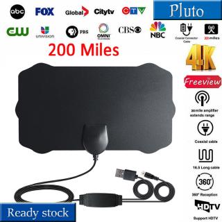 200 Mile Range Antenna TV Digital HD Skywire 4K Antena Digital Indoor HDTV 1080P with Signal Amplifier