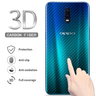 OPPO F5 F7 F9 F11 Pro A3S A5 A5S A7 A9 2020 A12 A15S Realme 5 6 7 C3 C11 C12 C15 Carbon Fiber 3D Clear Protective Sticker Soft Back Screen Protector Film