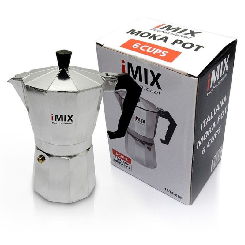 หม้อต้มกาแฟ มอคค่าพอท (MOKA POT) อลูมิเนียม6ถ้วยiMIX