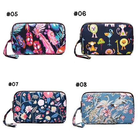 กระเป๋าสตางค์มี10 แบบ มี 3 ช่อง กระเป๋าใส่เงิน พร้อมสายถือสามารถใส่เงินใส่มือถือได้   8055