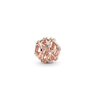 Pandora rose charm กลมเพชร