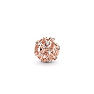 Pandora rose charm กลมเพชร