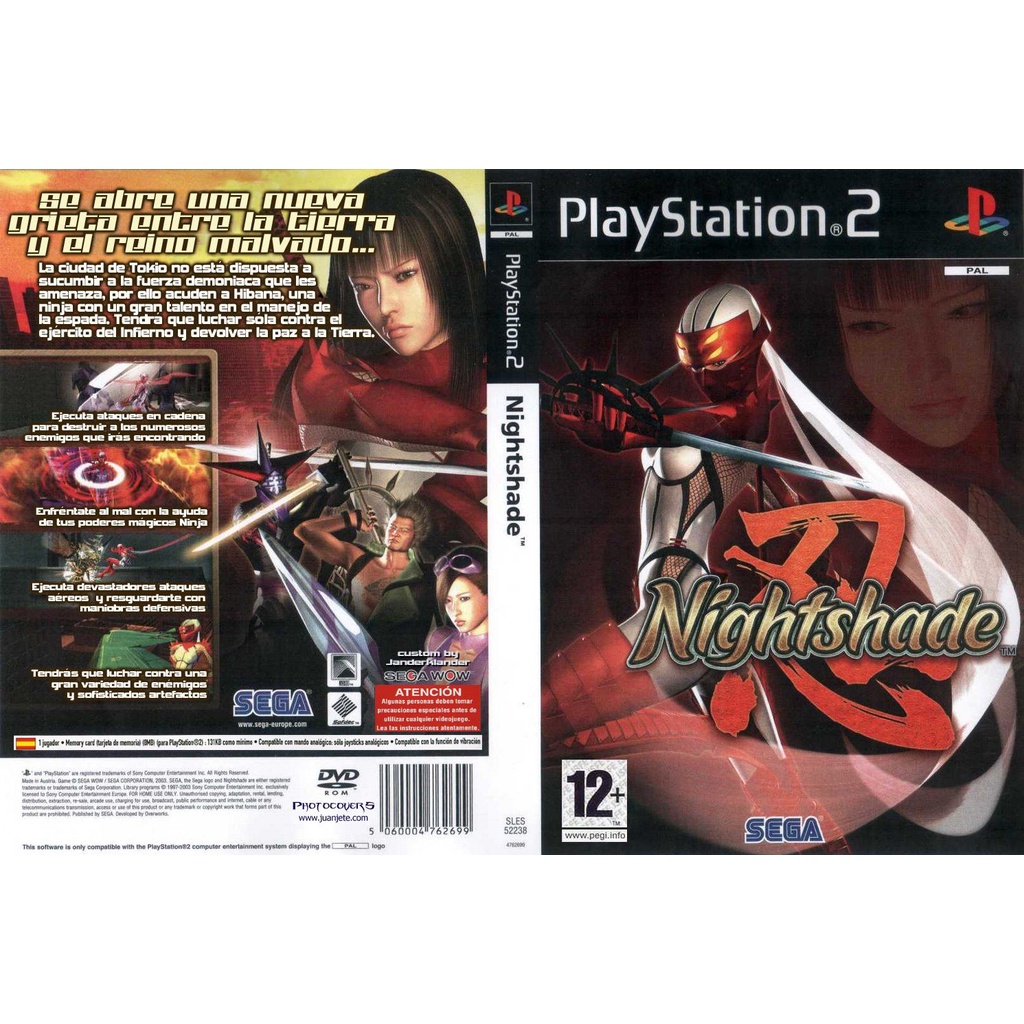 แผ่นเกมส์ PS2 Nightshade คุณภาพ ส่งไว (DVD)