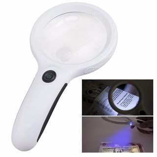 8 LED Magnifier แว่นขยาย พร้อมไฟส่องสว่าง เลนส์ใส รุ่น 9587