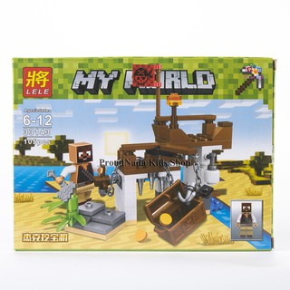 ProudNada Toys ของเล่นเด็กชุดตัวต่อเลโก้มายเวิร์ด LELE MY WORLD 105 PCS 33143