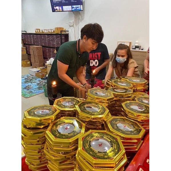 พร้อมส่ง​ กระจกแปดเหลี่ยมแก้ฮวงจุ้ยบ้าน ทำพิธีก่อนจัดส่งทุกชิ้น