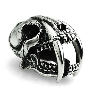 OHM Beads รุ่น Sabertooth Skull - Silver 925 Charm เครื่องประดับ บีด เงิน เแก้ว จี้ สร้อย กำไล OHMThailand