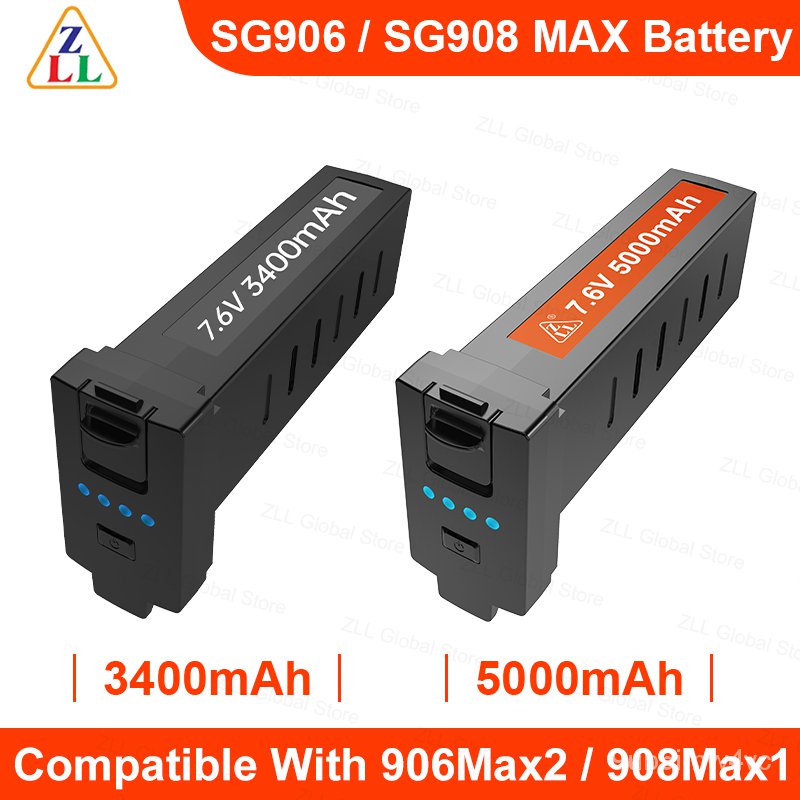 ZLL SG906 Max2 SG908 Max Drone 7.6V 3400/5000 Mah Lipo แบตเตอรี่สูงสุด 26 30 นาทีเวลาเที่ยวบินเดิม S