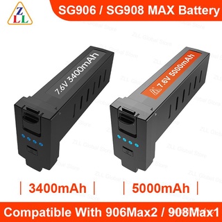 ZLL SG906 Max2 SG908 Max Drone 7.6V 3400/5000 Mah Lipo แบตเตอรี่สูงสุด 26 30 นาทีเวลาเที่ยวบินเดิม SG906 Pro Drone Acce