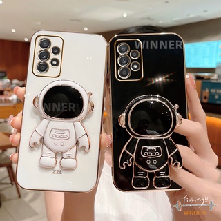 เคส Samsung A13 A23 A33 A32 A53 A73 A13 4G A13 5G A32 4G A32 5G โทรศัพท์มือถือ ลายนักบินอวกาศ พร้อมขาตั้ง สําหรับ YHY