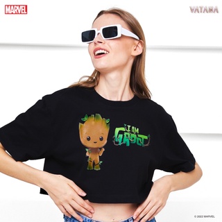 VATANA - เสื้อยืดโอเวอร์ไซส์ครอป พิมพ์ลาย IM GROOT