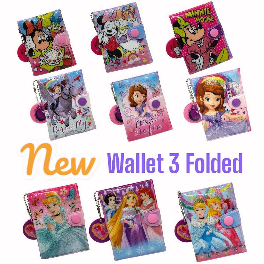 กระเป๋าสตางค์เด็ก 3 พับ ลายยูนิคอร์น คิตตี้ มายเมโลดี้ ลิตเติ้ลทวินสตาร์ Kids Wallet (Unicorn/Kitty/My melody/ Little Tw