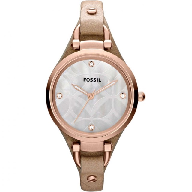 นาฬิกา Fossil Georgia Silver Dial Rose Gold Tone Stainless Steel Ladies Watch (ES3151) ของแท้100% มือสอง⏰