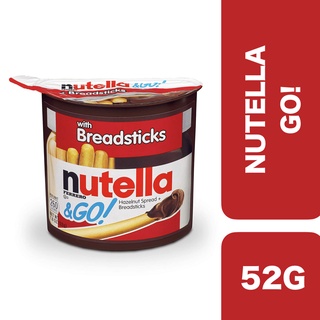 Nutella and Go Chocolate Hazelnut Biscuits 52g ++ นูเทลล่า แอนด์โกบิสกิตแท่งและครีมช็อกโกแลตฮาเซลนัต 52 กรัม