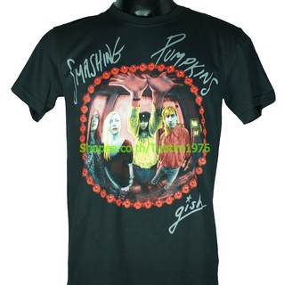 เสื้อยืดผ้าฝ้ายพรีเมี่ยมเสื้อวง The Smashing Pumpkins เสื้อยืดวงดนตรีร็อค เสื้อวินเทจ เดอะสแมชชิงพัมป์กินส์ SSP1519