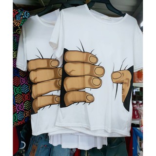 เสื้อยืดสกรีน 3D อก 40-42 ใส่ได้ทั้งชายหญิง