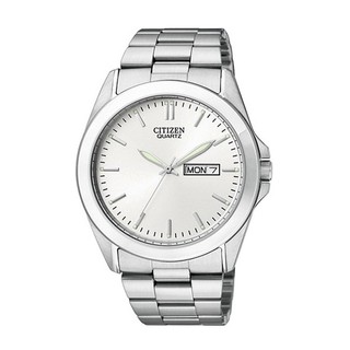 CITIZEN Quartz Mens Watch Silver/White สายสเตนเลส รุ่น BF0580-57A